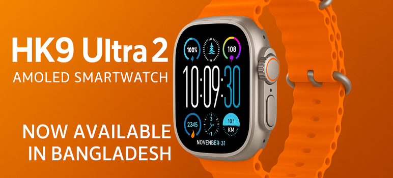 HK9 Ultra 2 AMOLED Smartwatch with ChatGPT- Orange Color