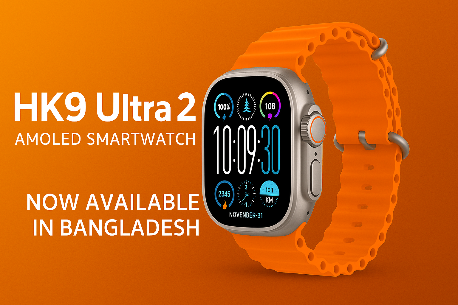 HK9 Ultra 2 AMOLED Smartwatch
